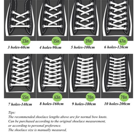 shoelace length for 5 eyelets.